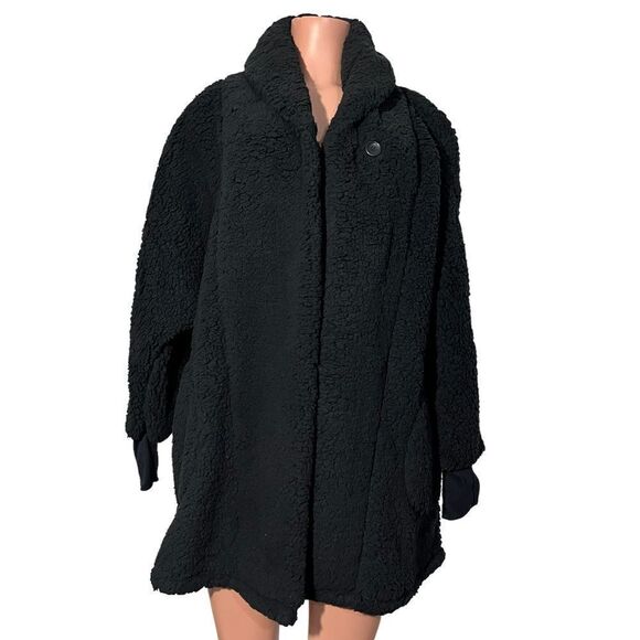 BumbleBella by Jill Martin Petite Sherpa Shawl Collar Button Lounger XXXS/XXSP - Picture 2 of 5